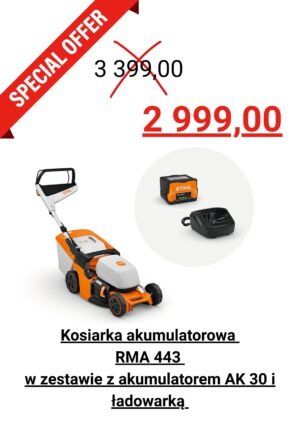 KOSIARKA AKUMULATOROWA RMA 443 z AK 30 S i AL 101