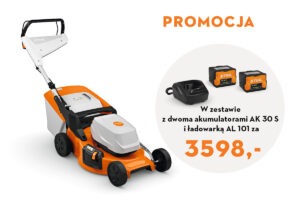 KOSIARKA AKUMULATOROWA RMA 253 z 2x AK 30 S i ładowarką